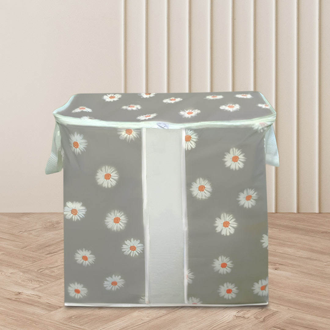 Printed Multipurpose Storage Bag, Storage Bags With Handles, Non Woven Floral Print Storage Organizer, Closet Organizer Printed Multipurpose Storage Bag, Storage Bags With Handles, Non Woven Floral Print Storage Organizer, Closet Organizer